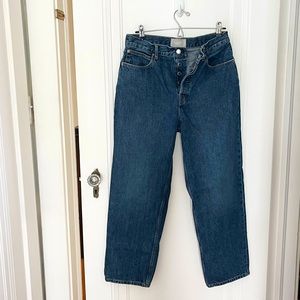 Everlane 90s Way High Jeans • Dark Wash Wide Leg Jeans • Size 30